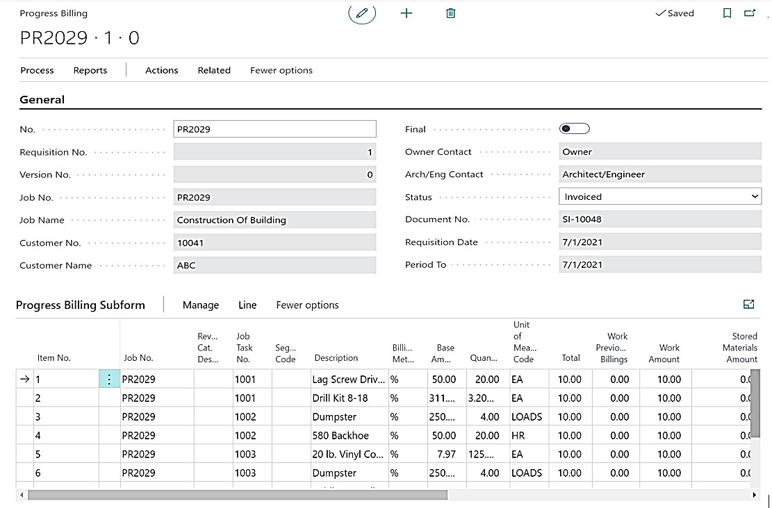 Project-billing